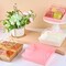 50 Pack Paper Charcuterie Boxes with Clear Lids, Disposable Sandwich Boxes Square To Go Food Containers for Mother's Day Desserts, Strawberries, Cake Slice and Cookies (Pink)